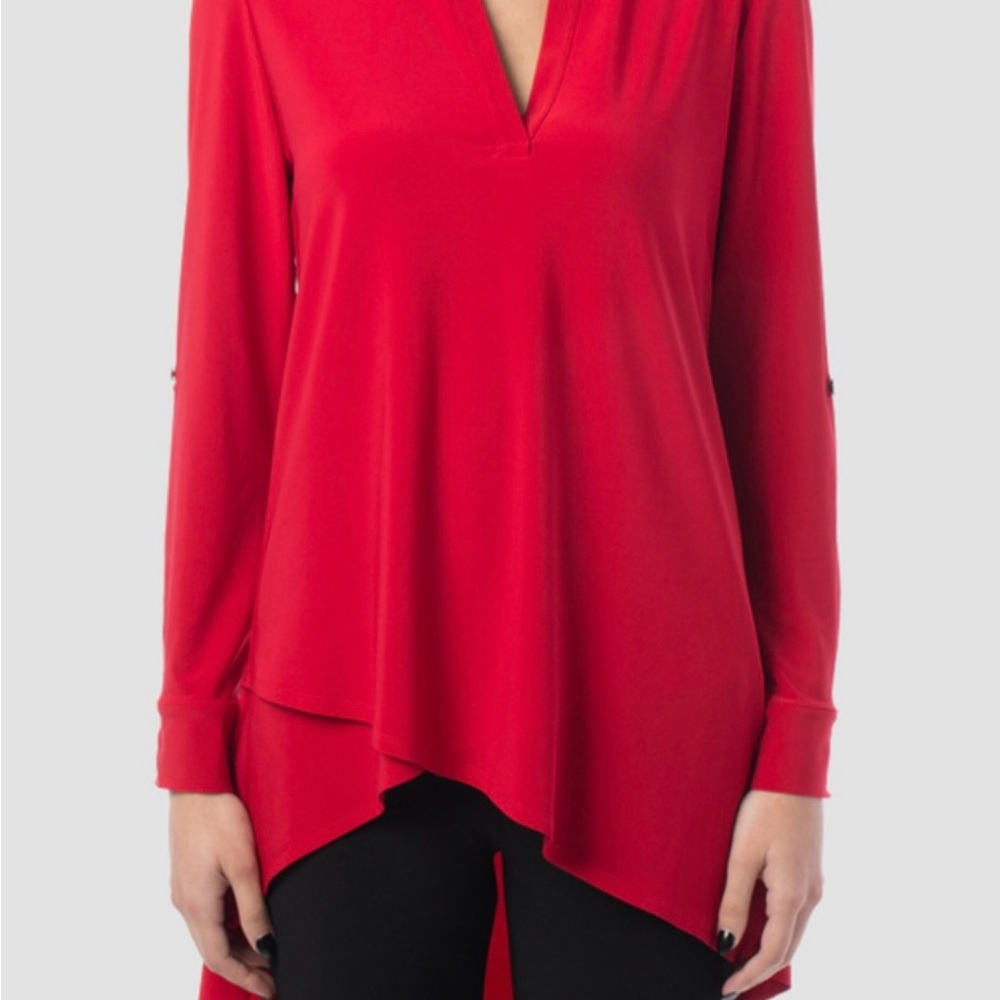 Joseph Ribkoff Tunic Style 153067
 Asymmetrical Long Sleeve Top